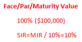 <ul><li><p><span style="background-color: transparent;"><span>Also called the par value, principal amount, or maturity value</span></span></p></li><li><p><span style="background-color: transparent;"><span>The stated interest rate on the bonds equals the market or effective yield rate</span></span></p></li></ul><p></p>