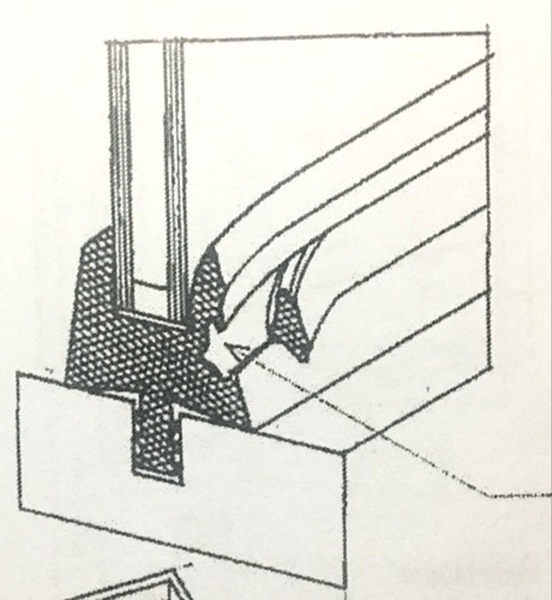 <p>The setting of glass in a window frame with a compression gasket instead of glazing tape or liquid sealant.</p>