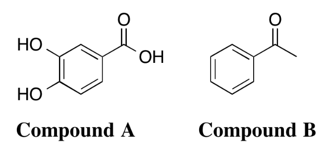 Which of these compounds (see picture) would be the **first** to elute from a C18 reverse-phase column?