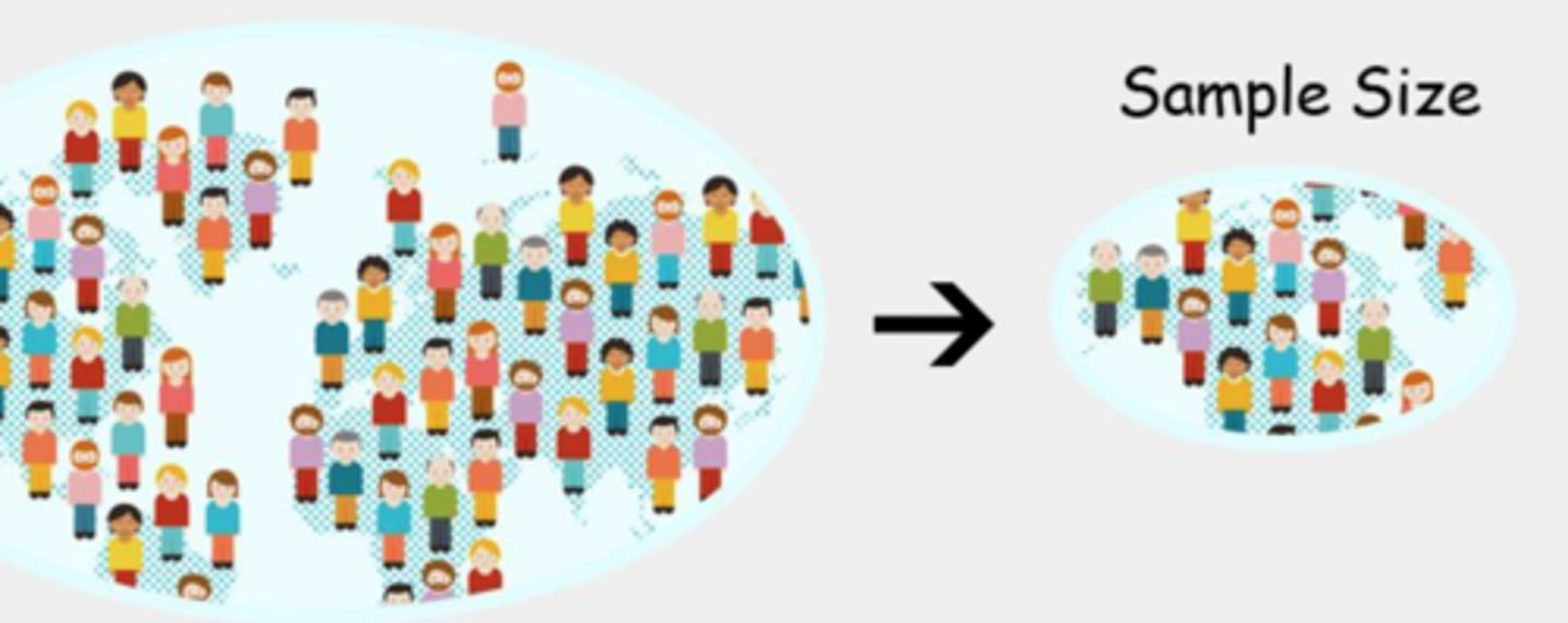 <p>A subset of a population that is used to study the population as a whole.</p>