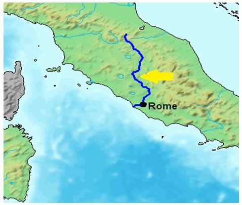 <p>The river where Rome was founded; runs through the city</p>