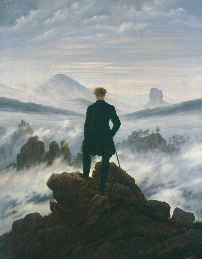 <p>German Romantic Landscape painter—painted “The wanderer above the sea of fog”</p>