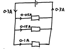 <ul><li><p>branched circuit </p></li><li><p>current splits into <strong>multiple paths</strong></p></li><li><p><strong>total current into a junction = total current in each of the branches</strong></p></li><li><p><strong>voltage is the same across each “branch”</strong></p></li></ul><p></p>