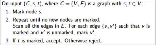 <p>Marks all nodes that are reachable from node s:</p>