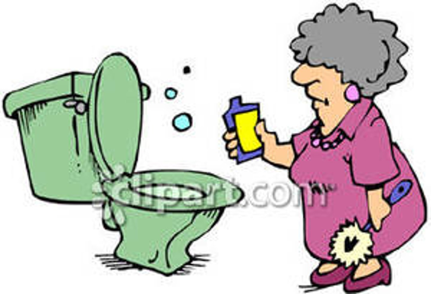 <p>to clean the bathroom</p>