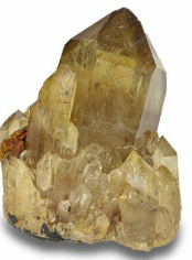 <p>quartz varieties- citrine silicates </p>