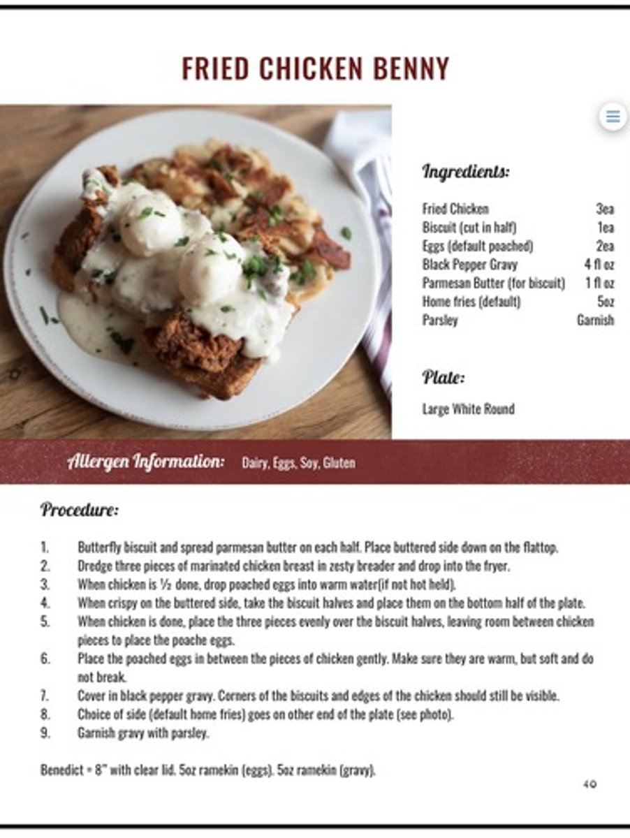 <p>fried chicken/poached egg/house-made biscuit/black pepper gravy 16.95</p>