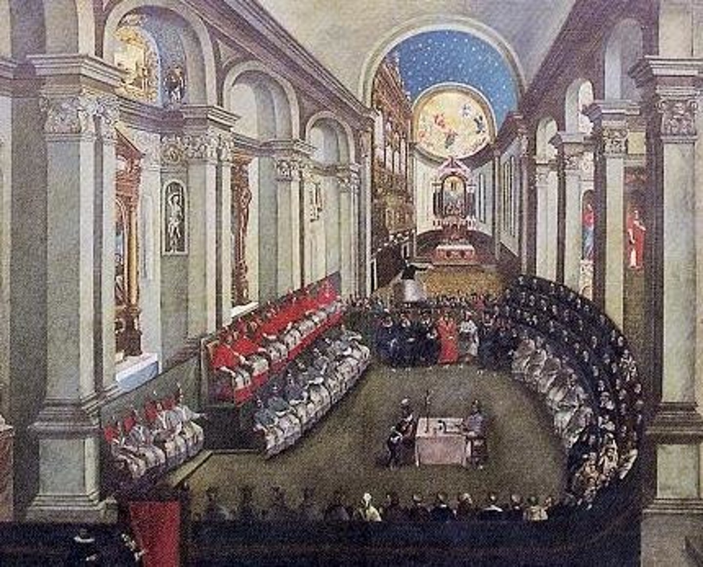 <p>Series of meetings of Catholic and Protestant leaders who discussed Christian doctrine and reaffirmed Catholic beliefs during the Catholic Reformation.</p>