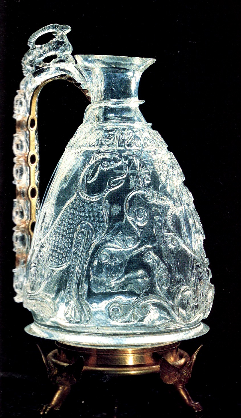 <p>Rock Crystal Ewer, Cairo (Egypt), c. 975-96 CE</p>