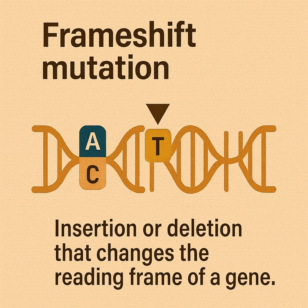 <p>Frameshift mutation</p>