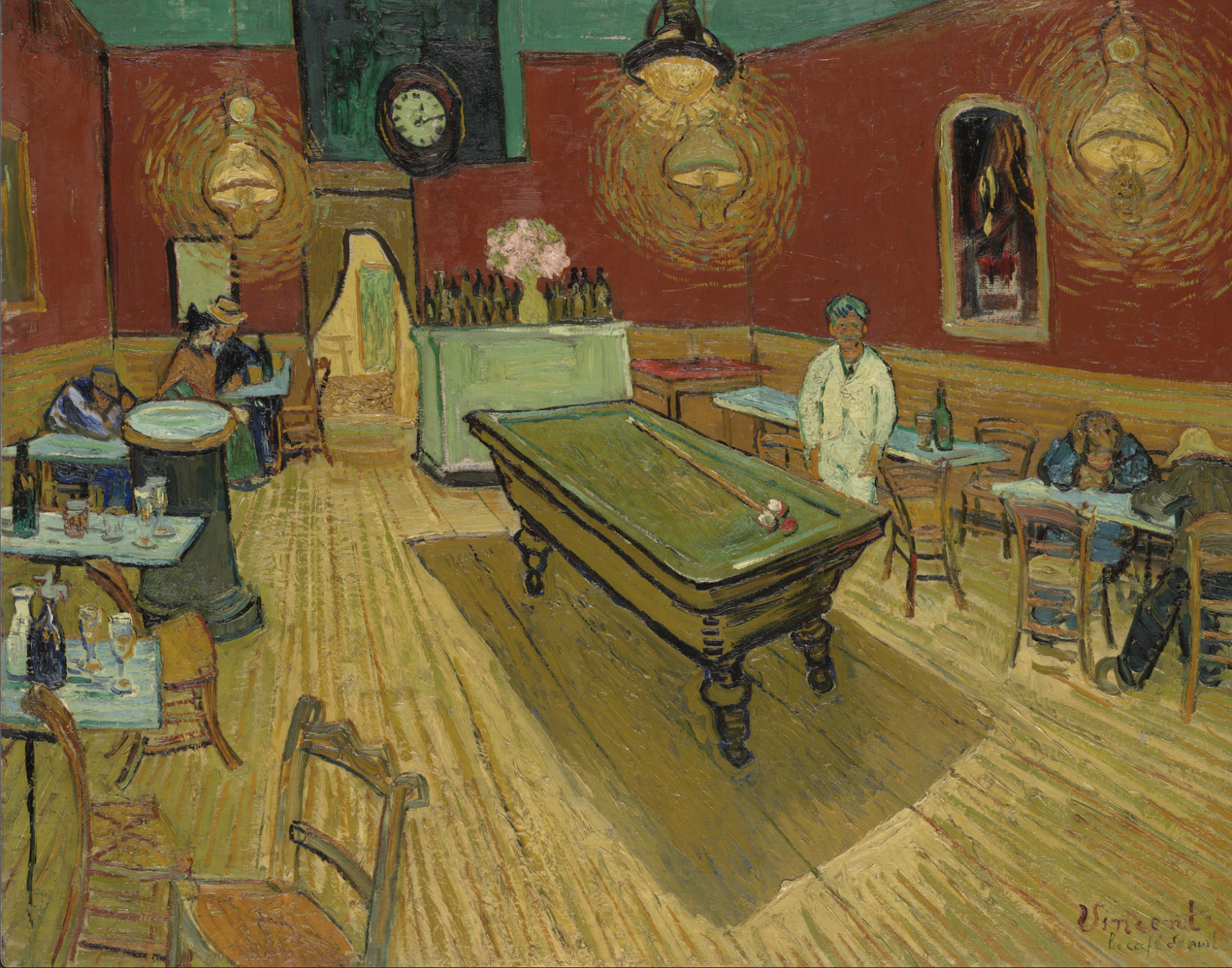 <p>Vincent Van Gogh, <em>Night Café, </em>1888. Oil on canvas. Post-Impressionism.</p>