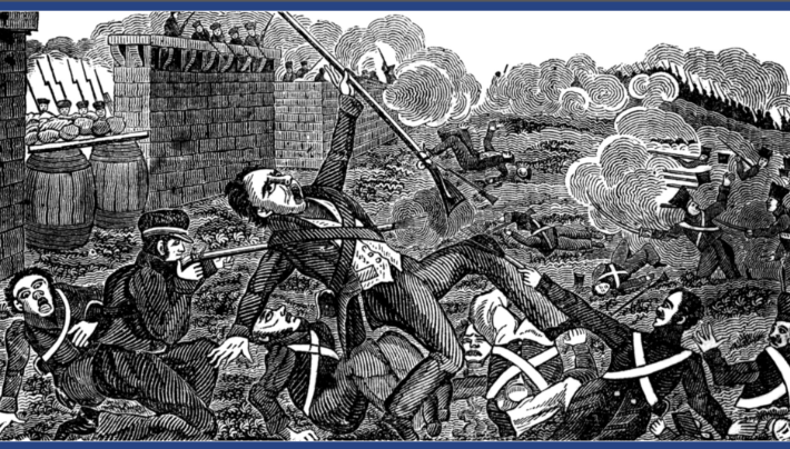 <p><span style="background-color: transparent; font-family: "Times New Roman", serif;"><span>“Davy Crockett falls at Battle of the Alamo” - Courtesy of ABC Clio</span></span></p>