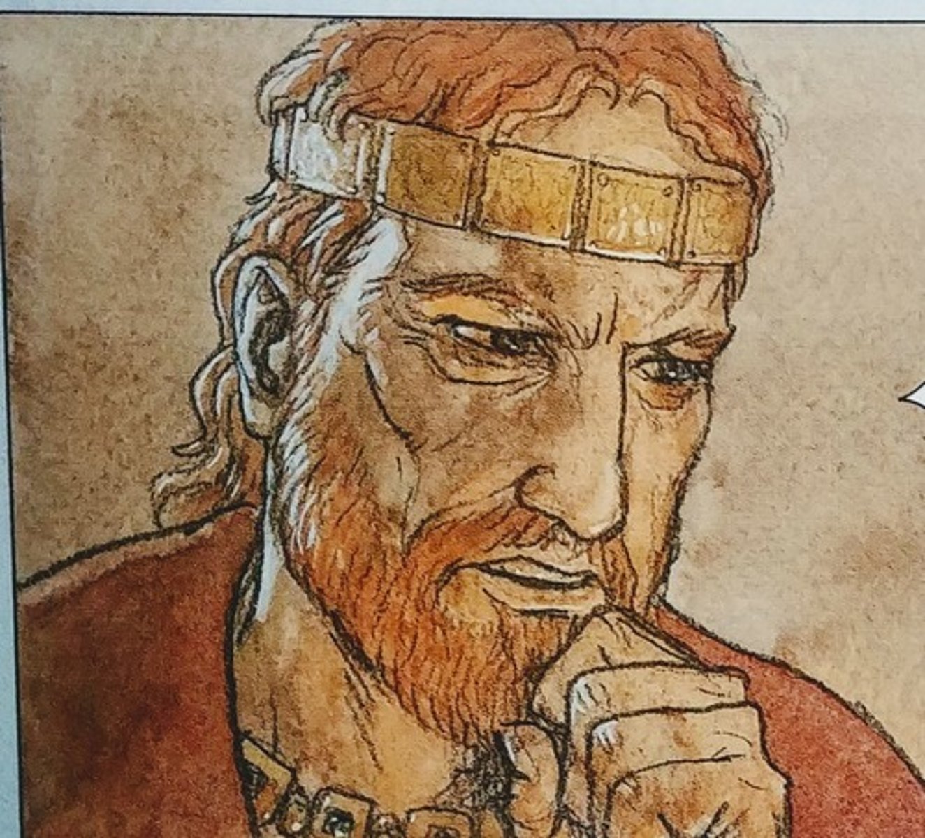 <p>Red-haired King of Sparta. Brother of Agamemnon and husband of Helen. Lead Greeks in Trojan war. Gives Telemachus information on his father.</p>