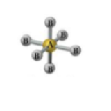 <p>Octahedral geometry with 90° angles.</p>