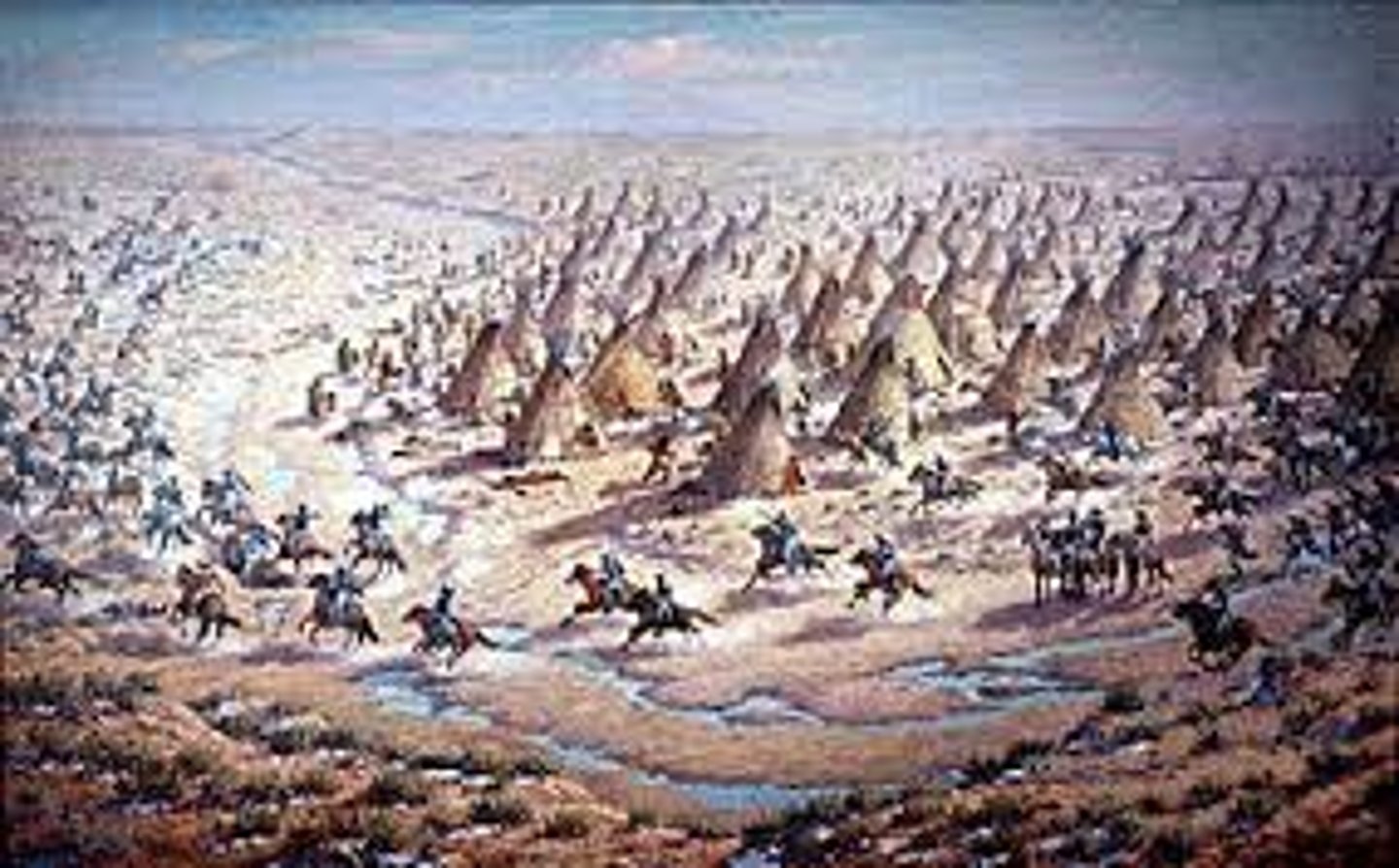 <p>One of the more tragic events occurred in 1864. The army was on the side of the settlers. The Cheyenne, living in the area of the Colorado Territory known as THIS, had attacked settlers.</p>
