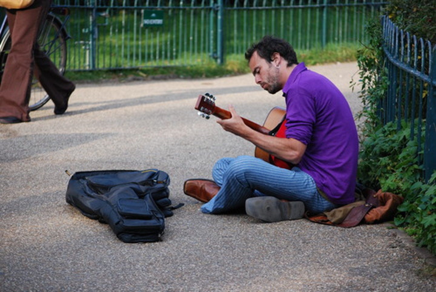 <p>músico callejero</p>