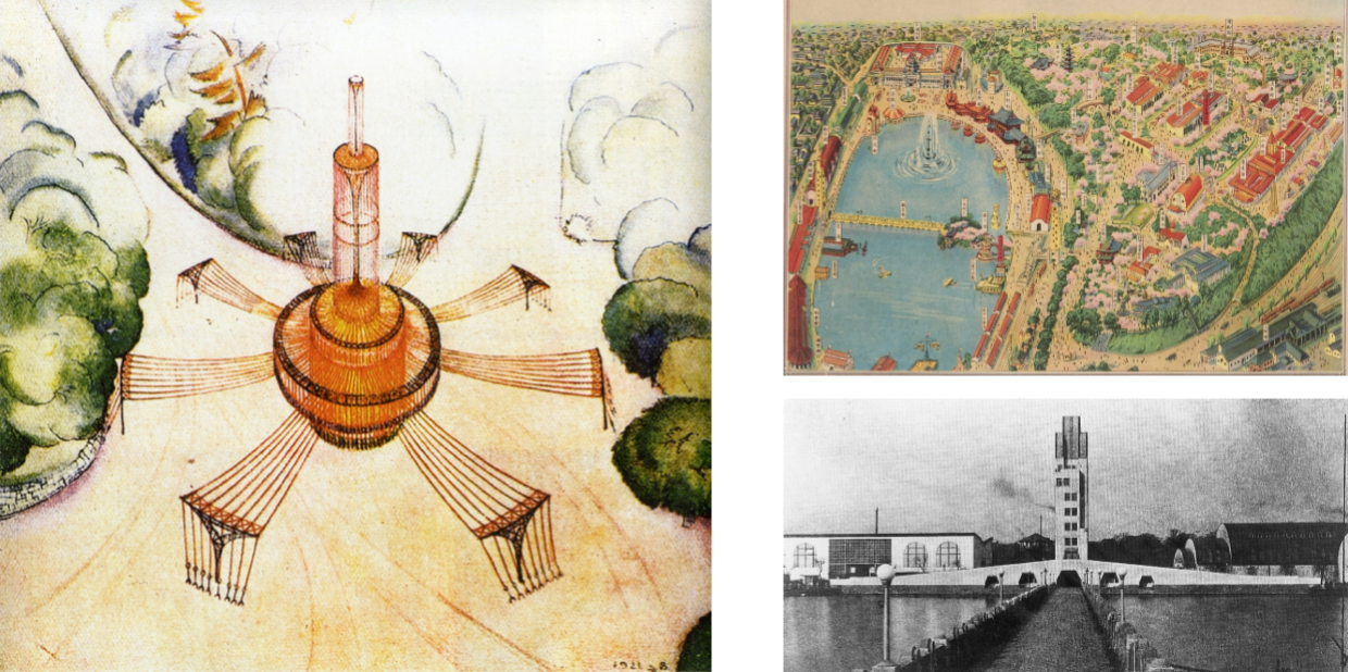 <p><span>Buildings at the Tokyo Peace Exhibition, Horiguchi Sutemi (Tokyo, Japan, 1922)</span></p>