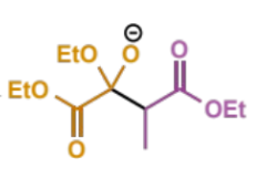 <p>next step in crossed Claisen</p>