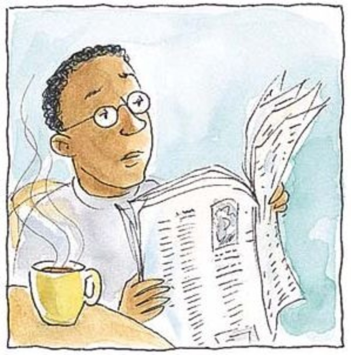 <p>to read the newspaper</p>