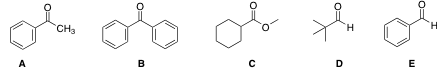 <p>Which of the following carbonyl compounds are enolizable (can undergo aldol reaction)?</p>