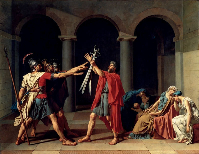 <p>David, The Oath of the Horatii, 1784</p>