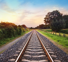 <p>Lines meet at a vanishing point to indicate distance. This is a monocular cue.</p>