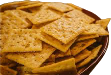 <p>snacks made from flour, water, and leavening, often enjoyed with dips or toppings. </p><p></p>