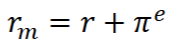<p>Fischer equation</p><p>only consider anticipated change in money supply so consider economy being at the full employment output level</p>
