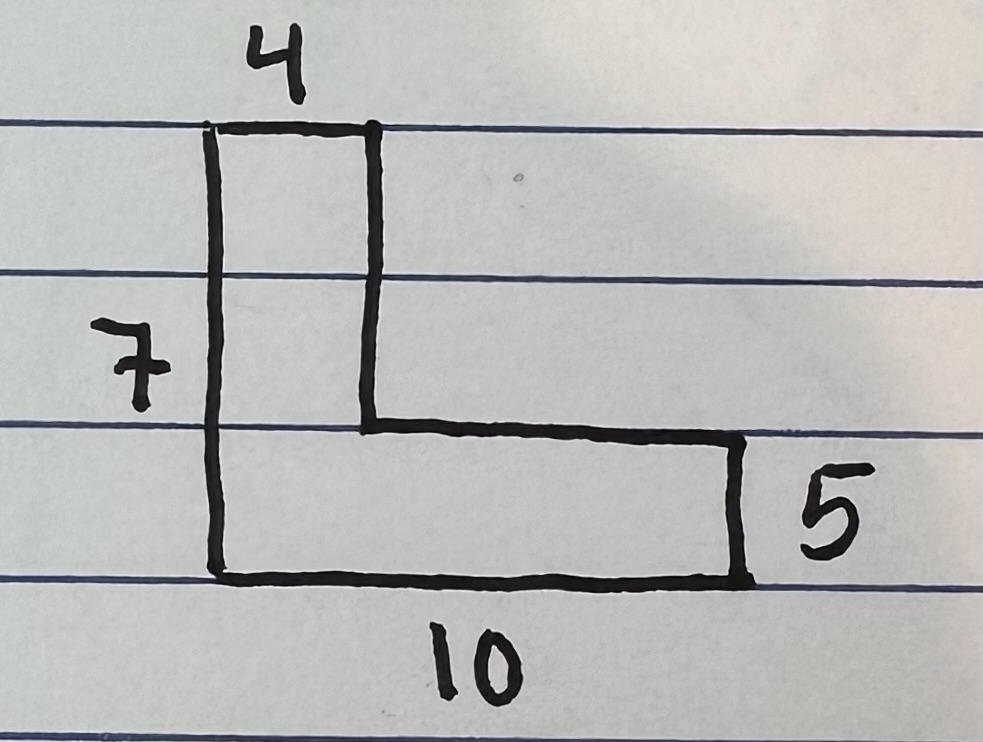 <p>What is the area of the figure below? </p>