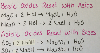 <p>They form an ionic compound and water.</p><div data-type="horizontalRule"><hr></div><p>Source: </p><div data-youtube-video=""><iframe width="640" height="480" allowfullscreen="true" autoplay="false" disablekbcontrols="false" enableiframeapi="false" endtime="0" ivloadpolicy="0" loop="false" modestbranding="false" origin="" playlist="" src="https://www.youtube.com/embed/JZymzk6qoRU" start="0"></iframe></div><p></p>