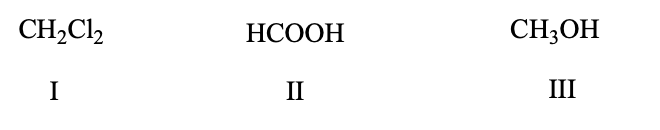 <p>List the following compounds in order of increasing level of oxidation:</p>