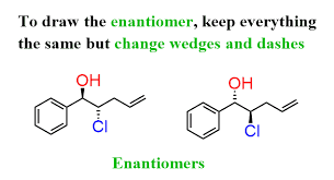 <ul><li><p>a pair of molecules with atleast 1 chiral center that are mirror images of each other </p></li></ul><p></p>