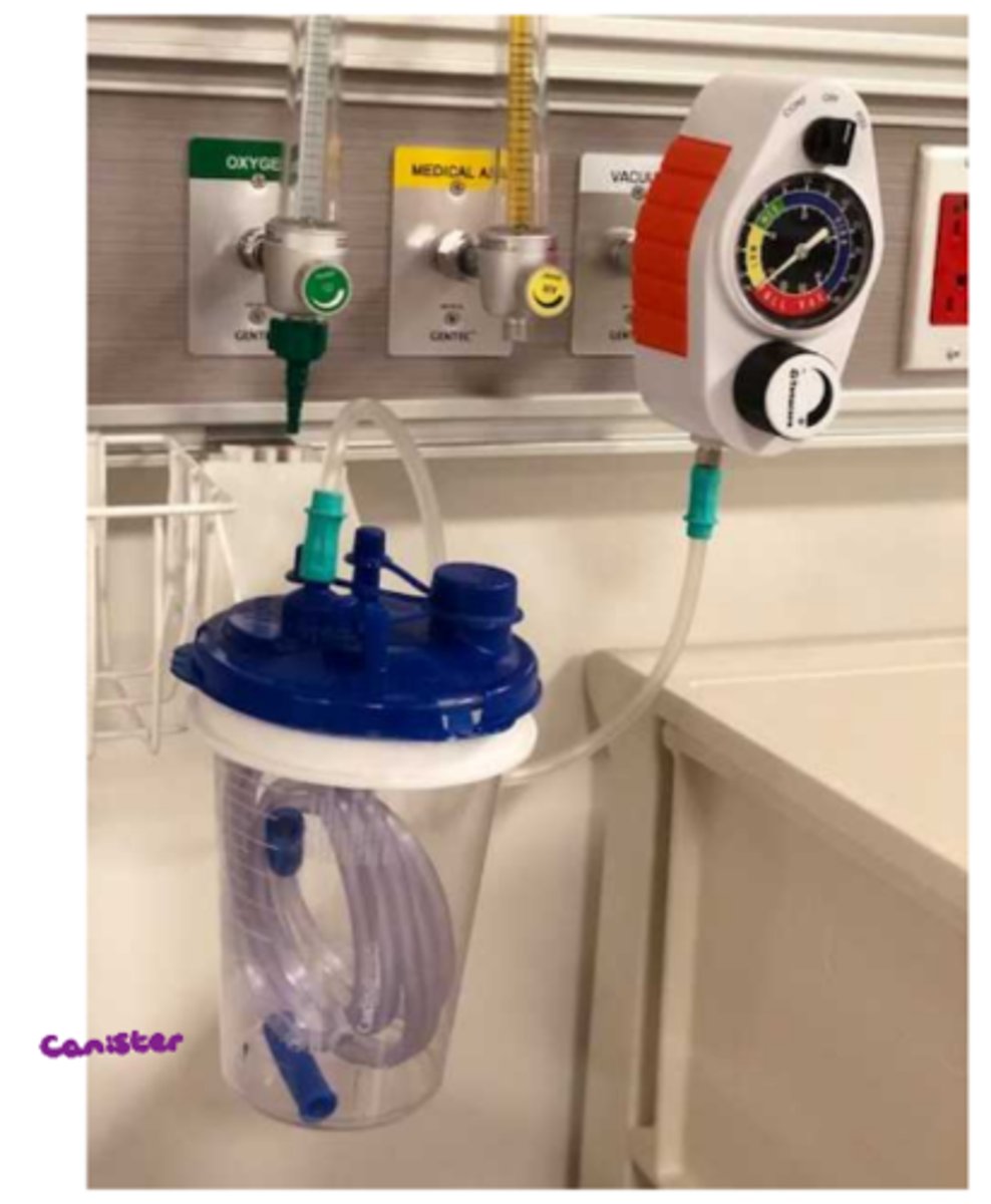 <p>What is green device on wall?</p>