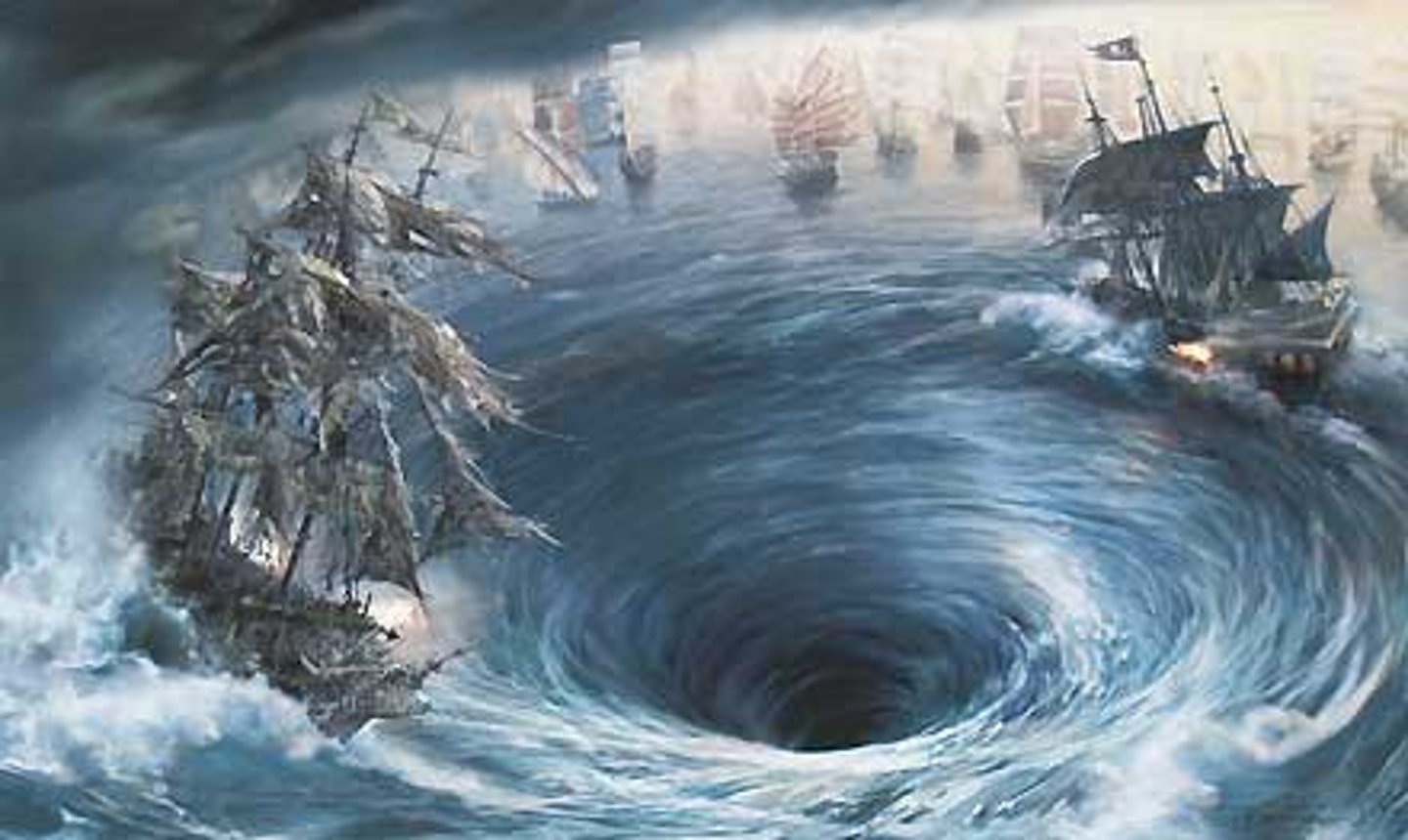 <p>(n.) a whirlpool of great size and violence; a situation resembling a whirlpool in violence and destruction</p><p>(syn: chaos, turbulence, tumult)</p>