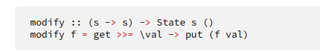 <p>Takes a replacement value, sets state to that.</p>