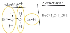<ul><li><p>draw the displayed then group atoms together</p></li><li><p>the draw structural</p></li></ul><p></p>