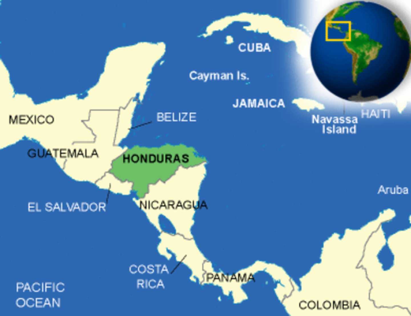 <p>Mi familia y yo estamos en Honduras.</p>