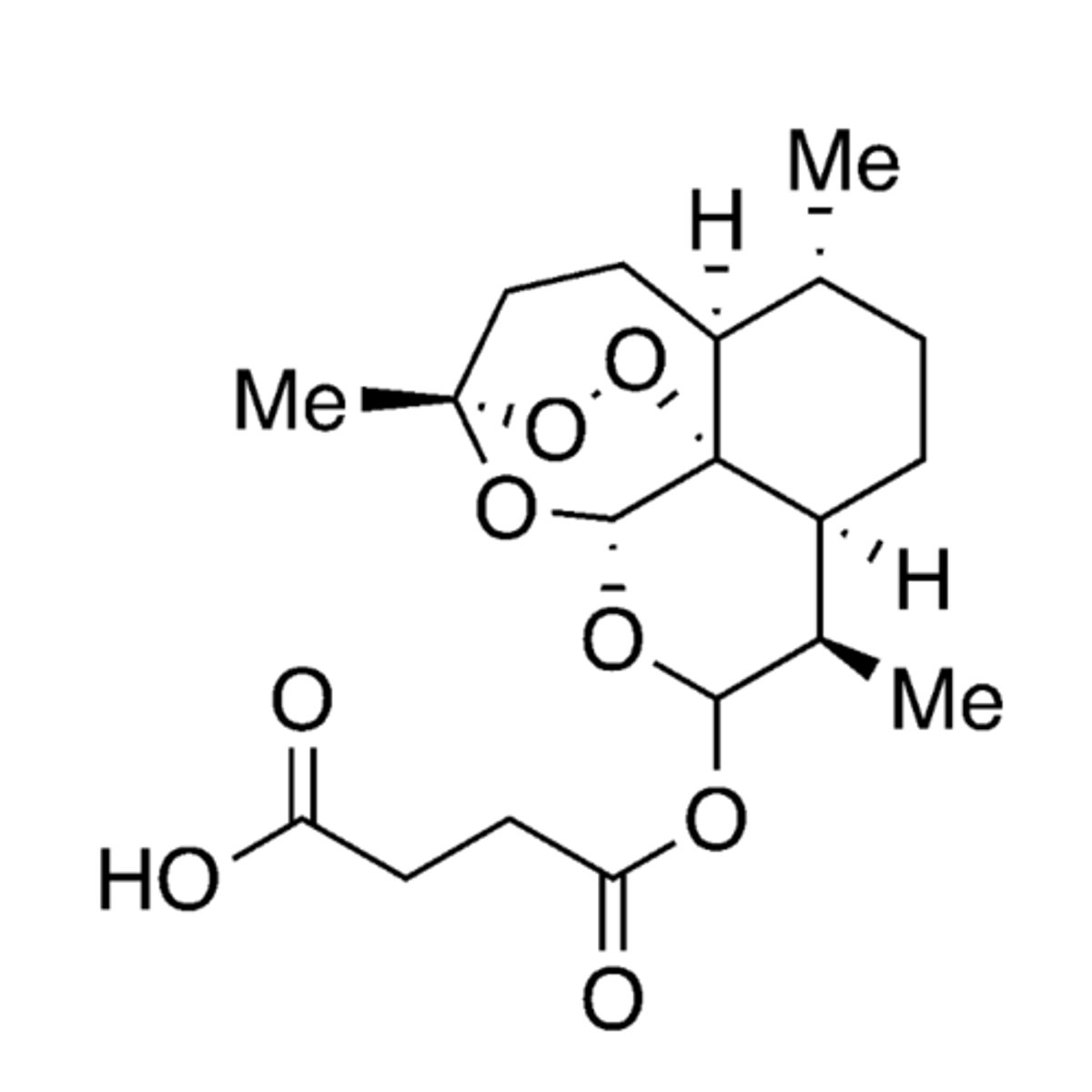 <p>endoperoxide group activation results in a carbon centered free radical mechanism in which the peroxide reacts with the iron in heme</p>