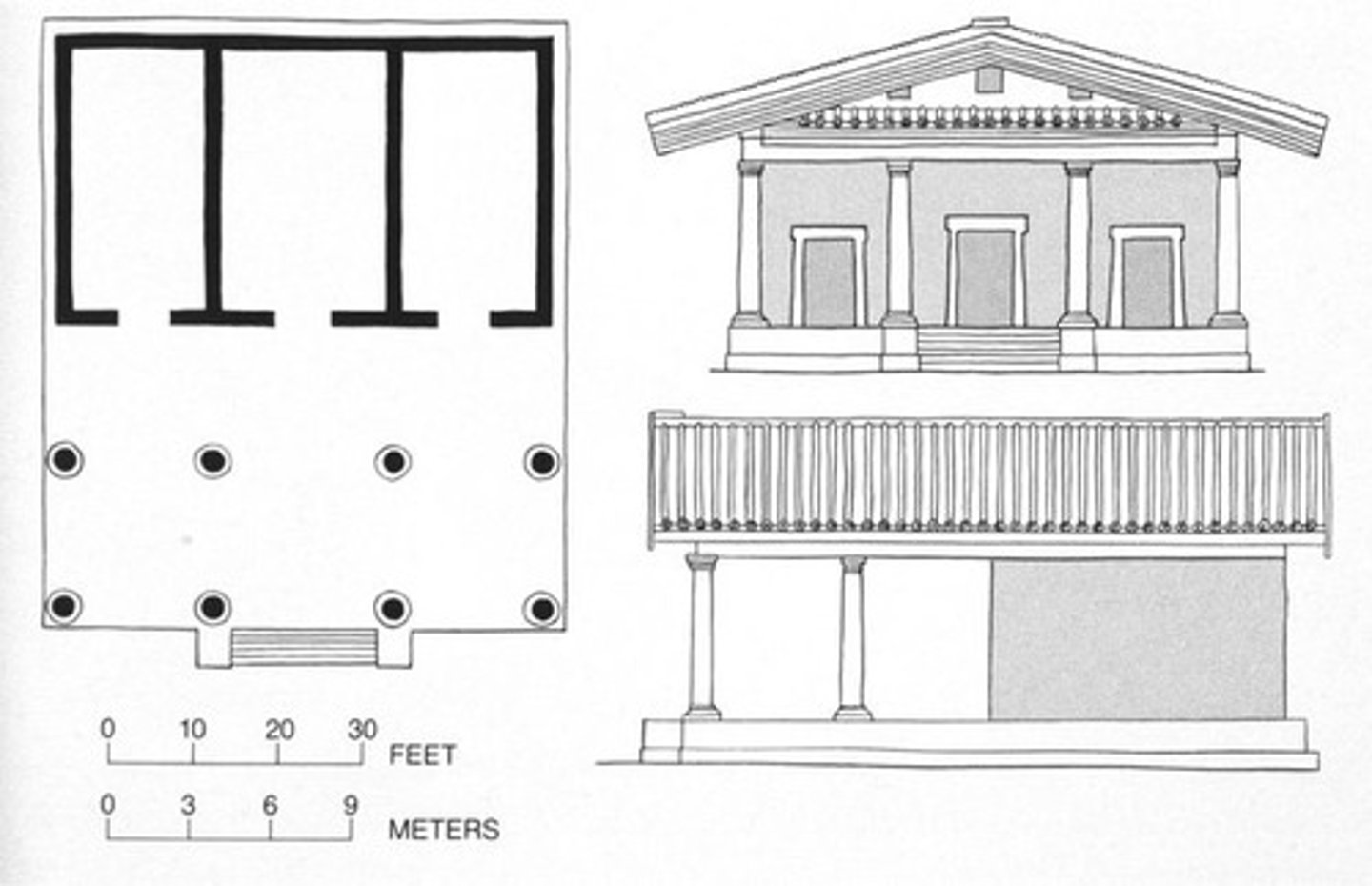 <p>Etruscan</p><p>c. 510-500 B.C.E.</p><p>Original temple of wood, mud brick, or tufa (volcanic rock)</p>