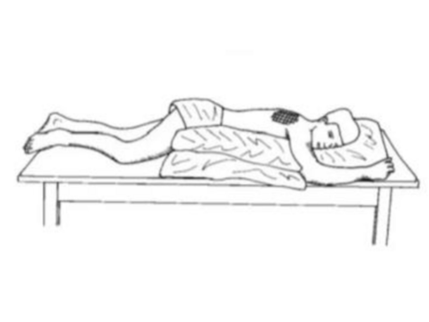 <p>percussion is applied directly over the right scapula</p>
