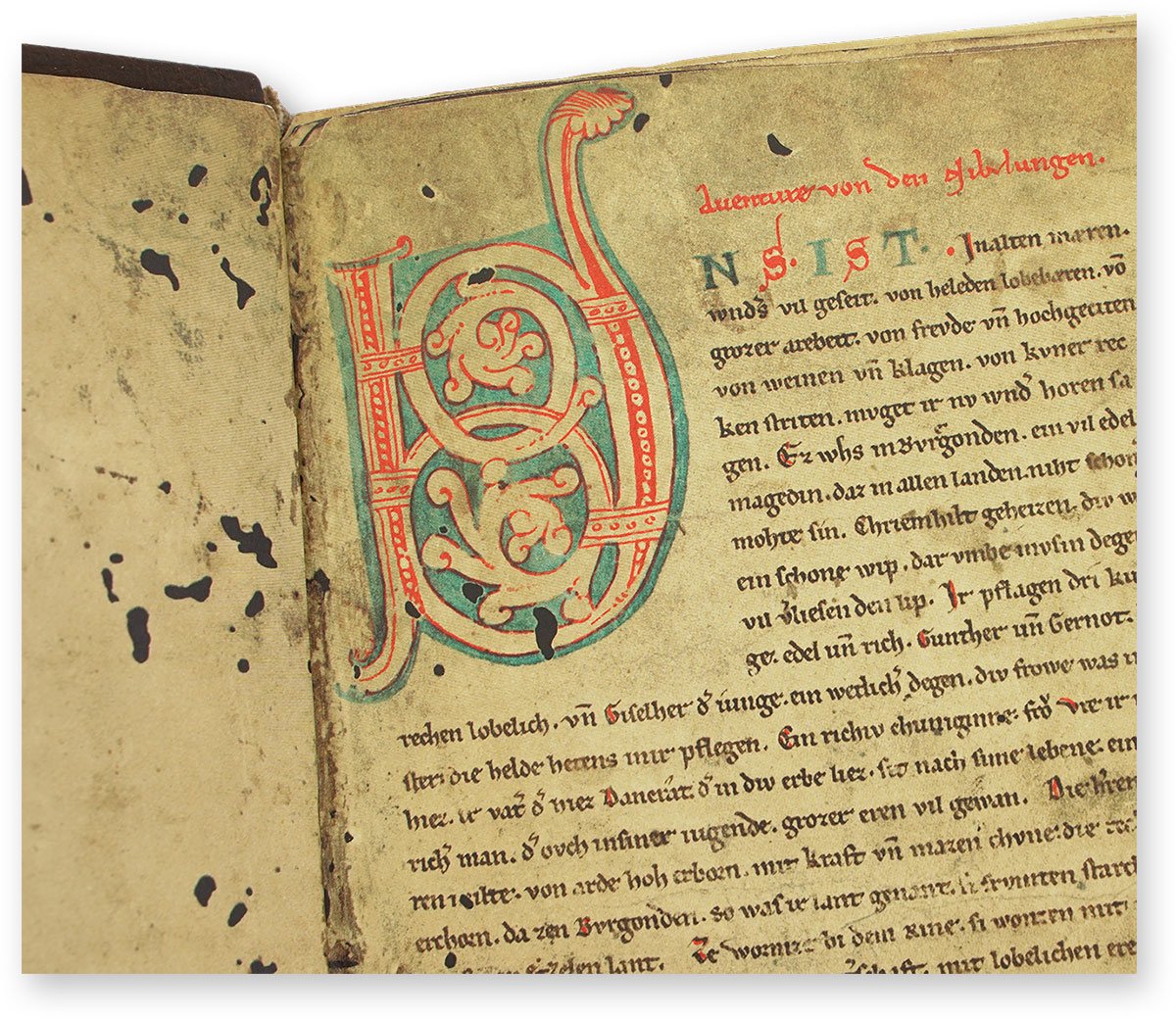 <p>A letter that begins a major division in a text. These can range from major decorated initials, constituting mini-paintings that often opened a manuscript, to minor initials penned in red ink by Rubricator to highlight text and chapter readings.</p>