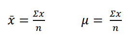 <p>most often used in continuous  data and discrete data. (Denoted by μ)</p>