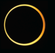 <p>Occurs when the Moon is too far from Earth to completely</p><p>cover the Sun. The result is a ring of the Sun's surface,</p><p>known as the "ring of fire," remaining visible around the</p><p>Moon.</p><p></p><p>A bright ring or annulus around the dark disk of the Moon.</p>