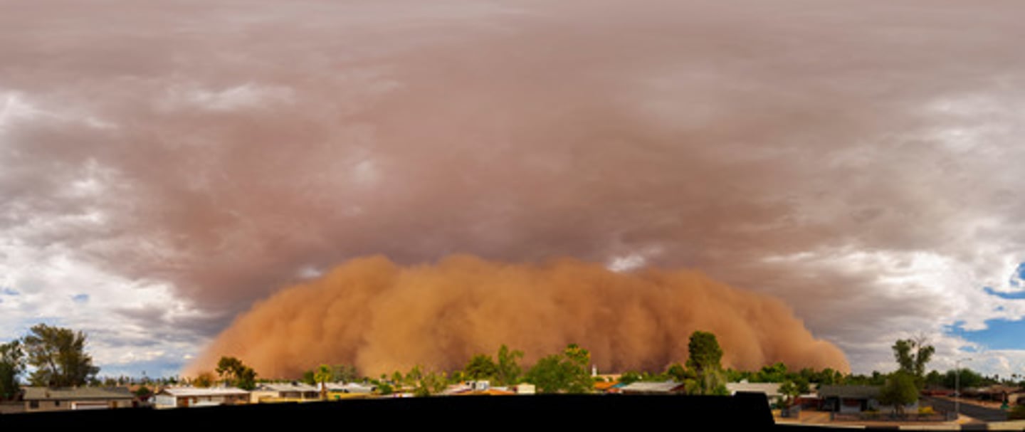 <p>Desert sandstorms that form in the downdrafts of a thunderstorm.</p>