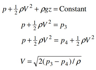 pitot-static tube equation