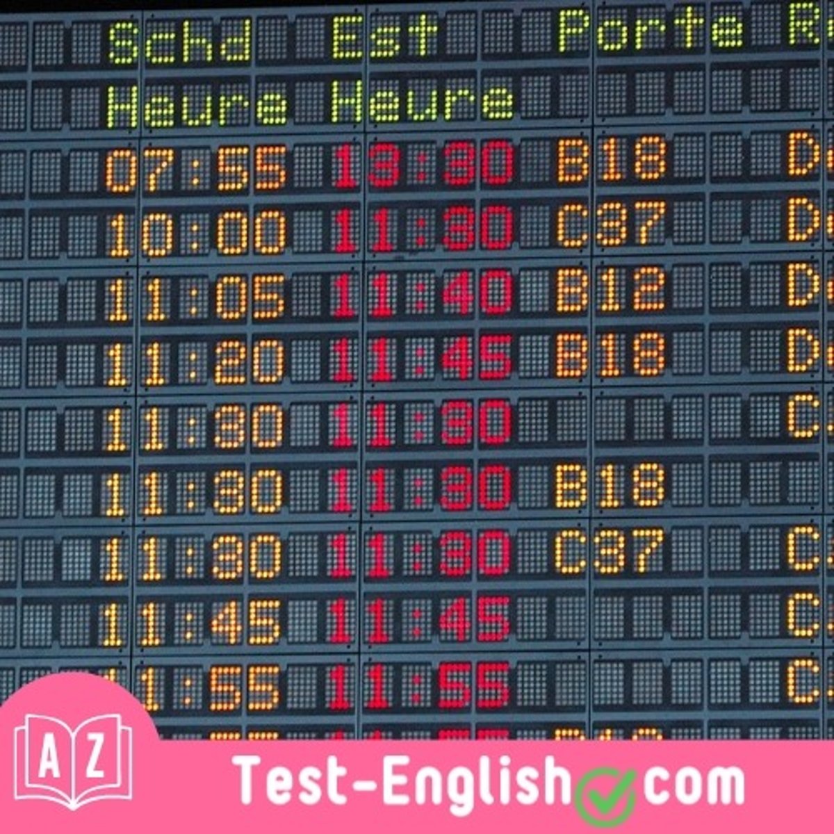 <p>Our flight was _____, so we took off three hours late.</p>