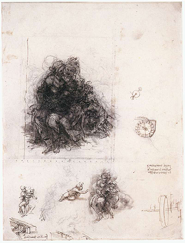 Sketch for the Virgin, Child and S. Anne