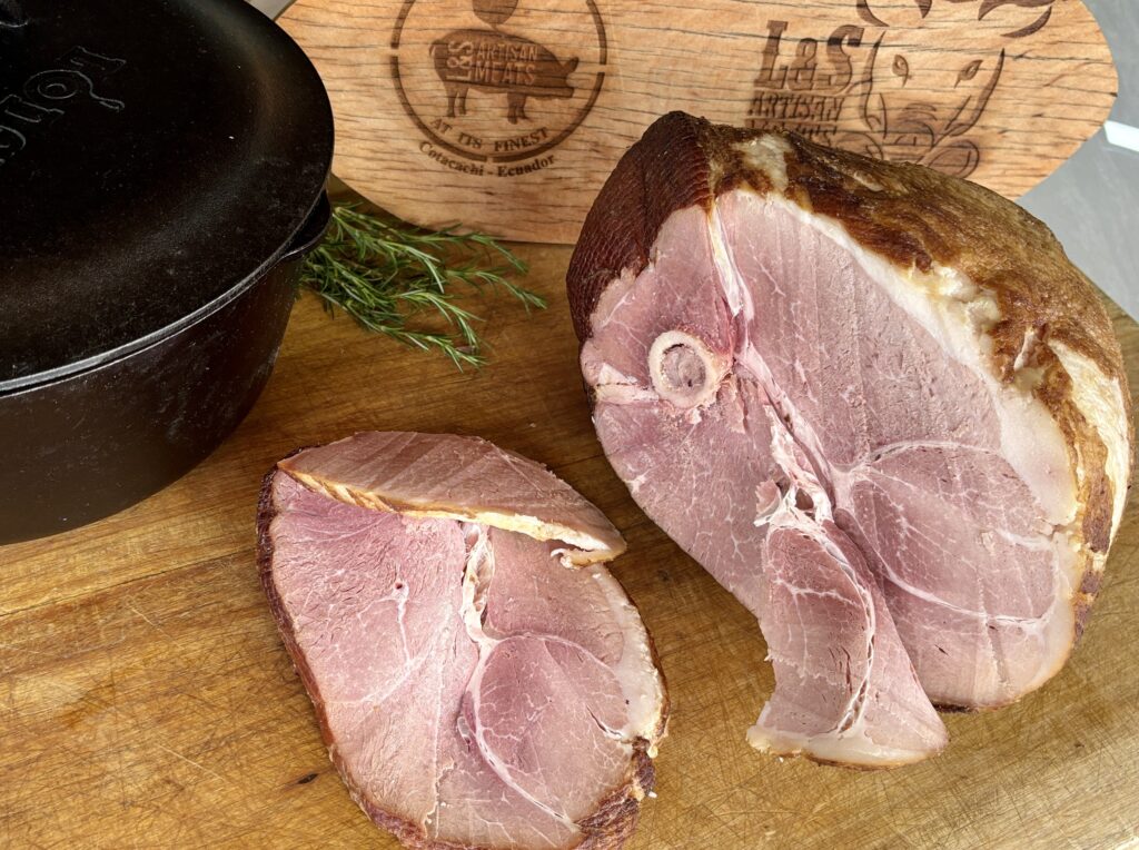 <p>Whole ham leg without the skin</p><p>Roasted ham </p><p>can be converted into others like soup bones, steal, cube etc.</p>