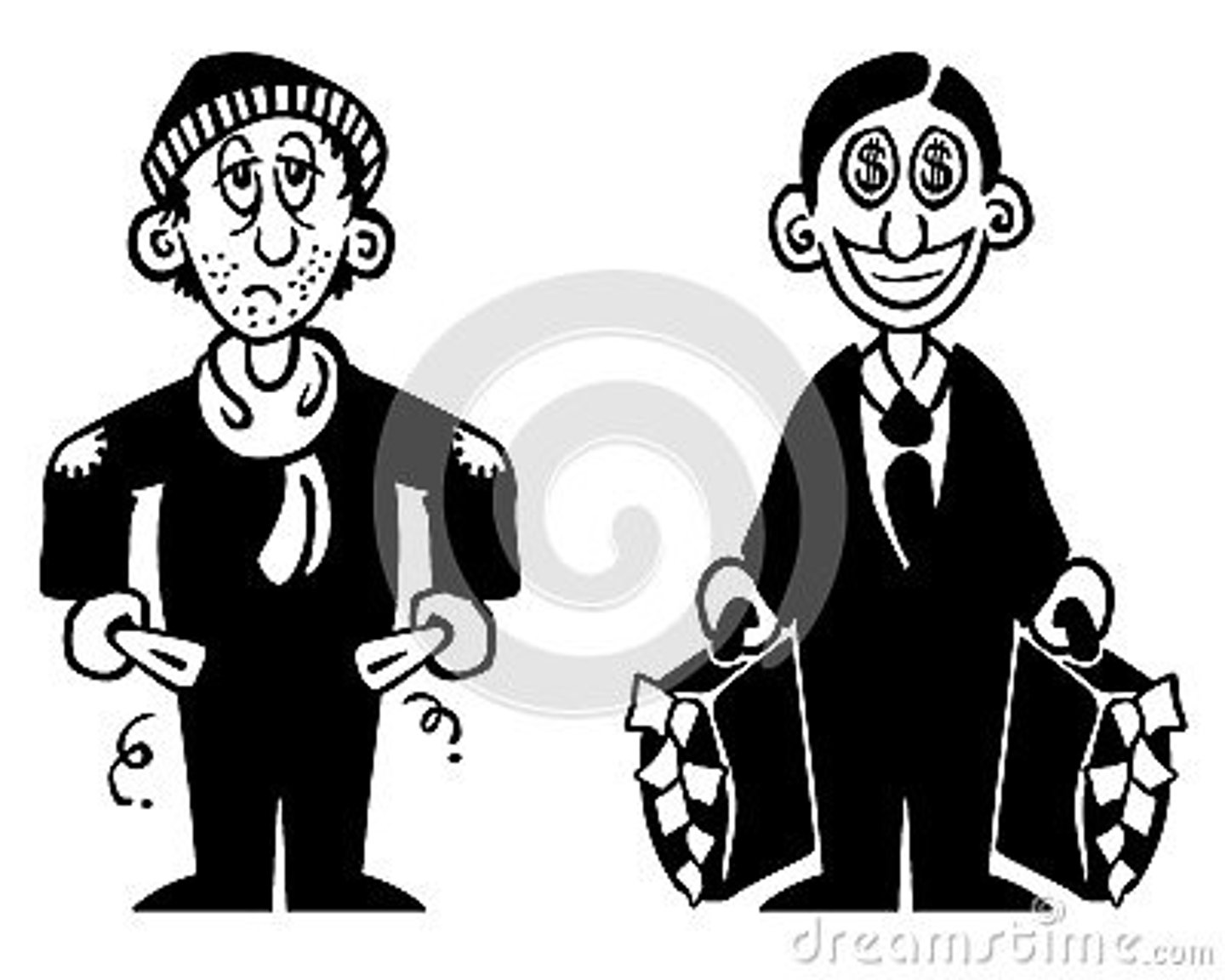 <p>rich ≠ poor</p>