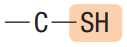 <p>Composed of a sulfur atom bonded to a hydrogen atom, has the suffix, “-thiol”. </p>